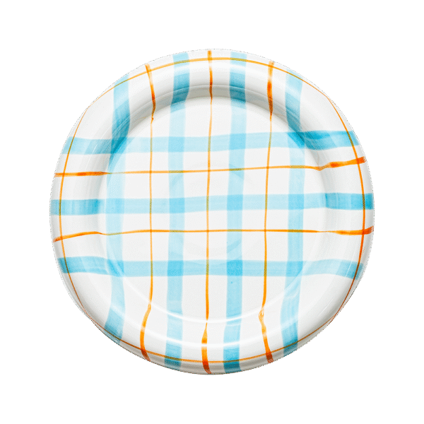 Picnic Gingham Flat Plate (8 Inch)