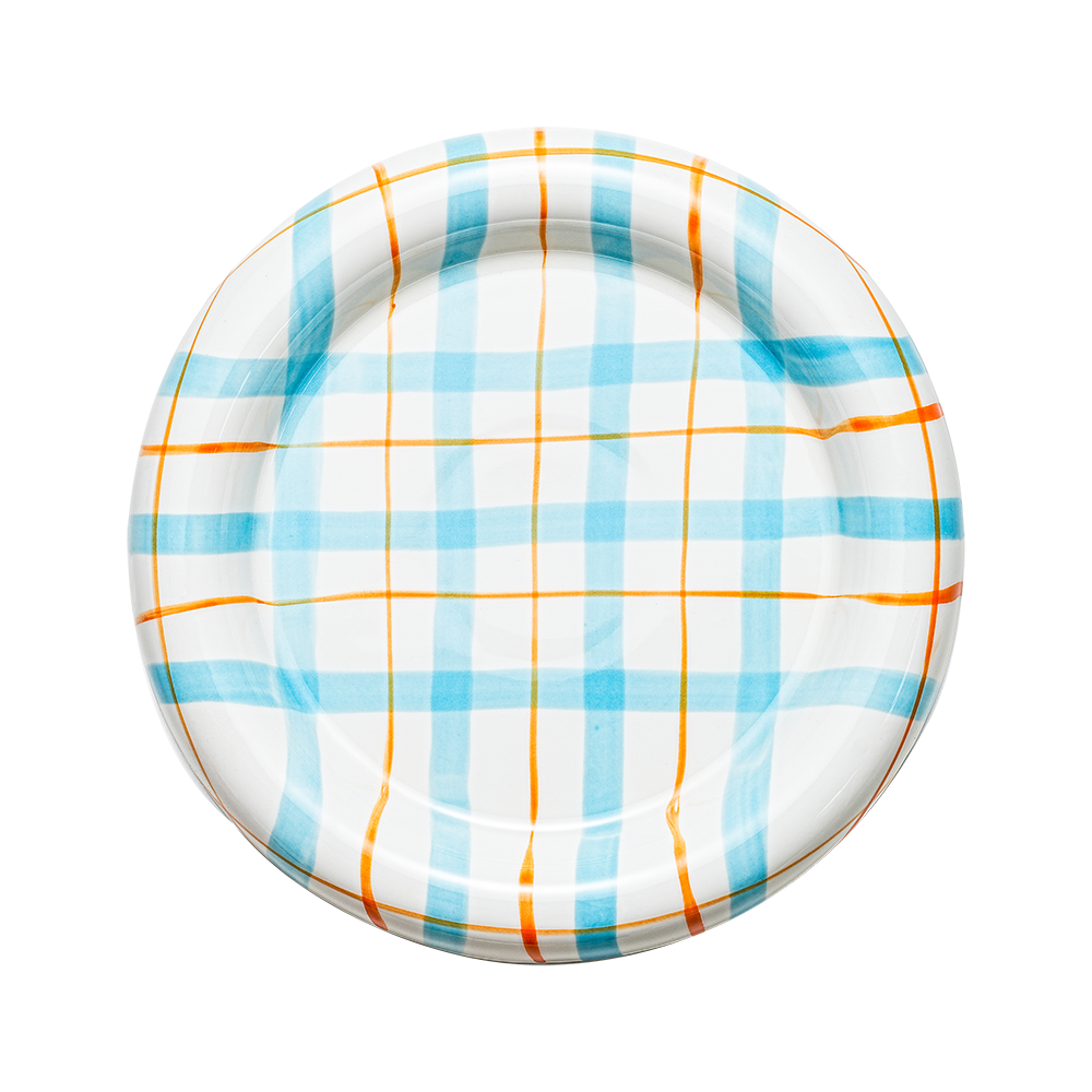 Picnic Gingham Flat Plate (8 Inch)