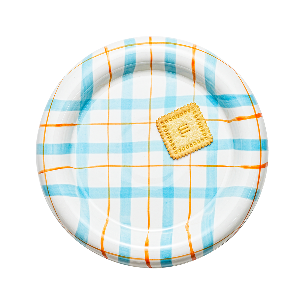 Picnic Gingham Flat Plate (8 Inch)