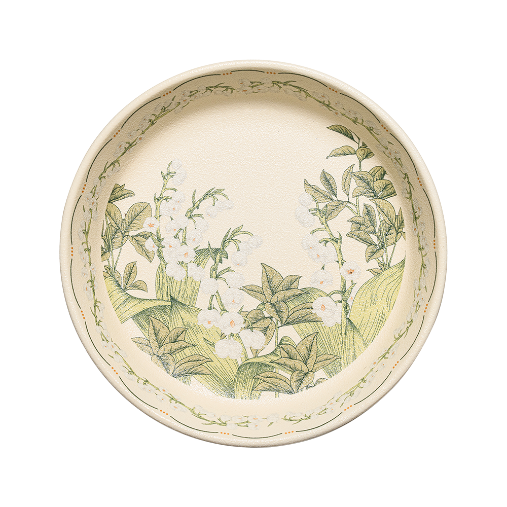 Lily of the Valley Ceramic Plate, 8 Inch