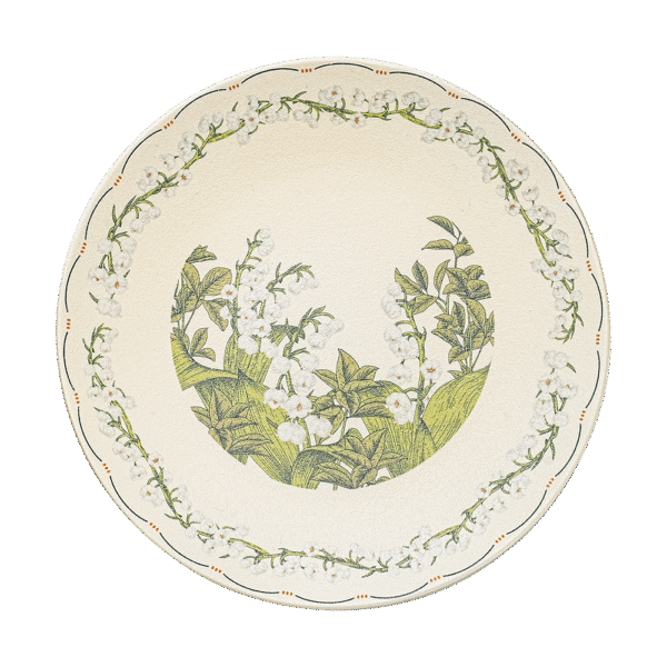 Lily of the Valley Ceramic Plate (8.5 Inch)