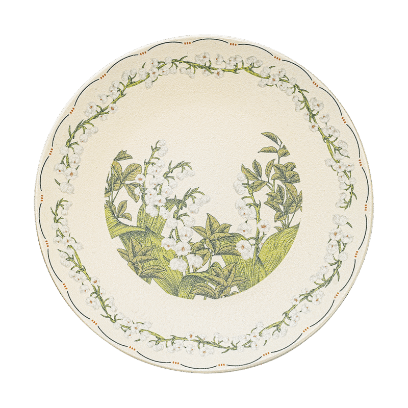 Lily of the Valley Ceramic Plate (8.5 Inch)