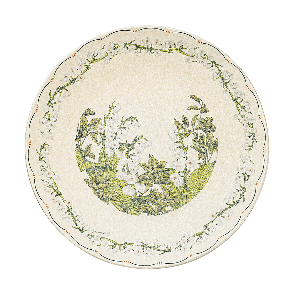 Lily of the Valley Ceramic Plate (8.5 Inch)