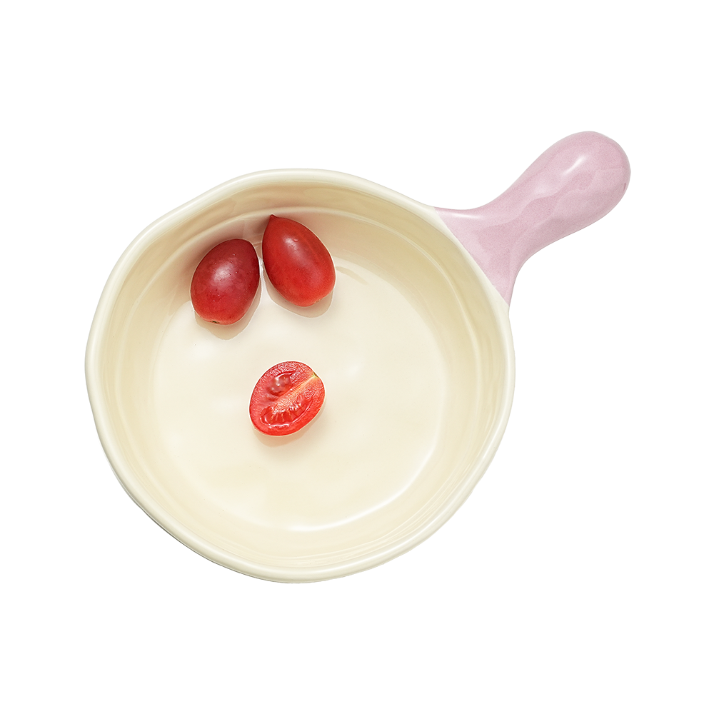 Picnic Ceramic Salad Bowl with Handle