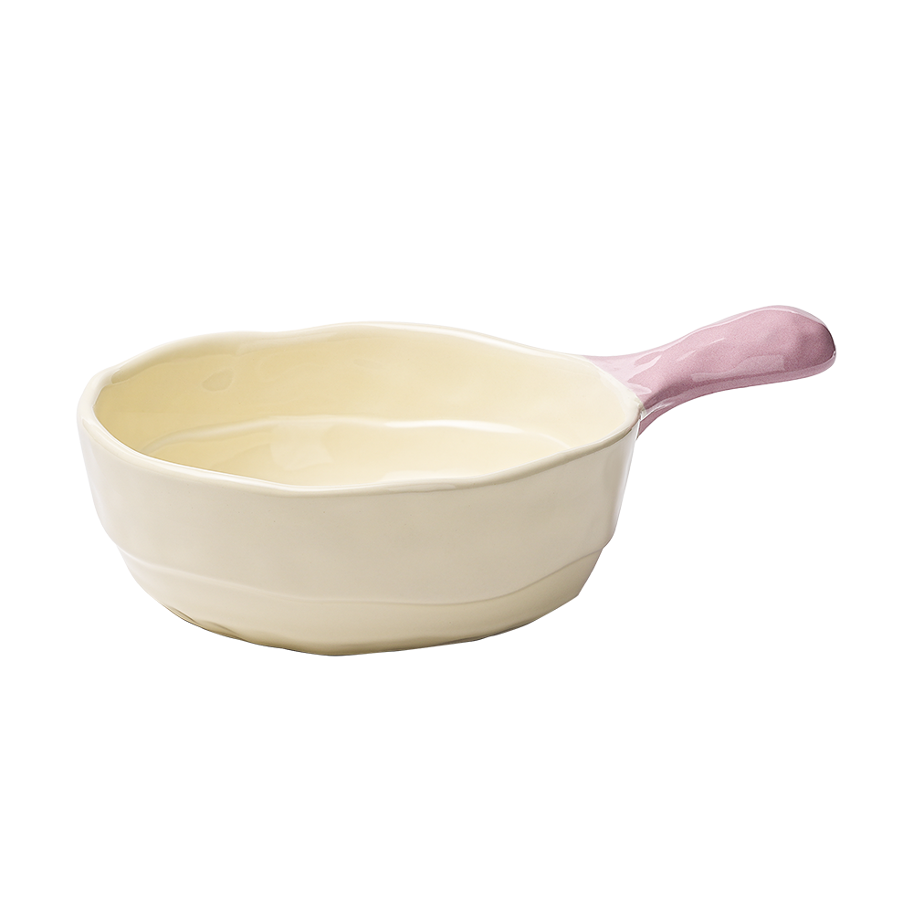 Picnic Ceramic Salad Bowl with Handle