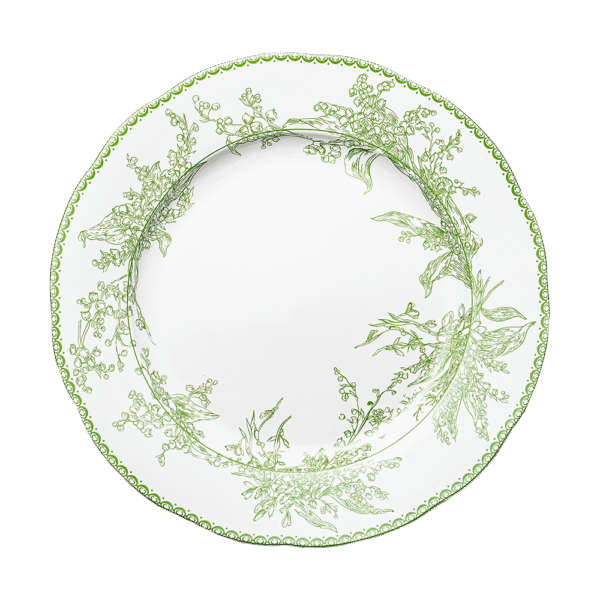 Lily of the Valley Ceramic Plate (10.5 Inch)