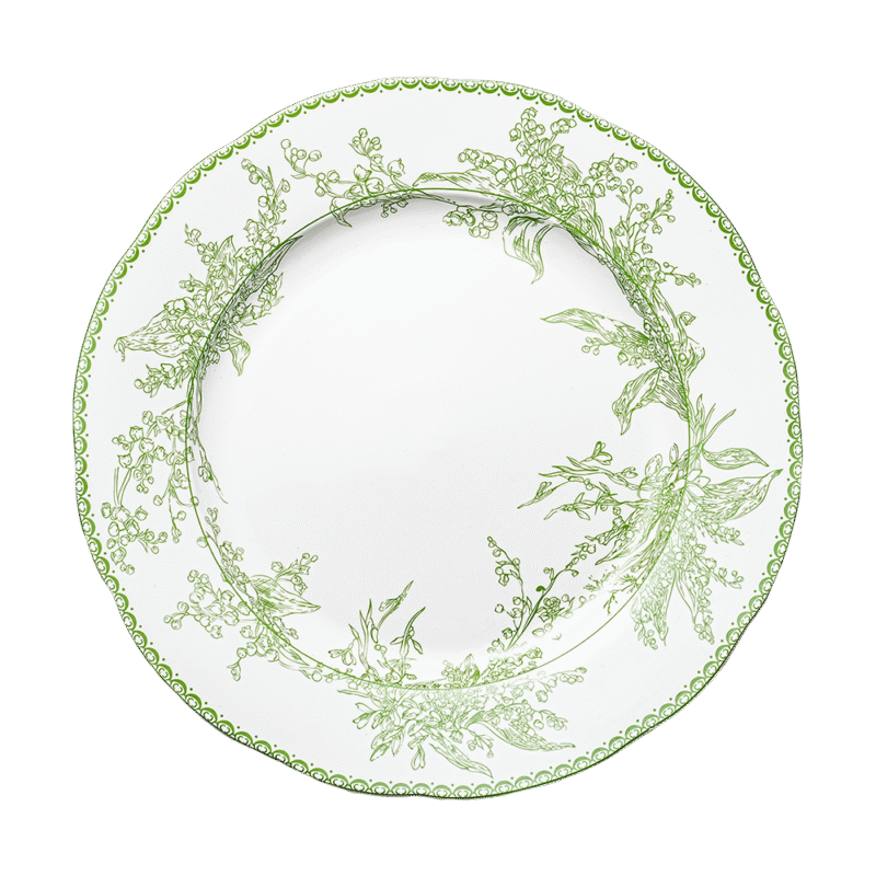 Lily of the Valley Ceramic Plate (10.5 Inch)