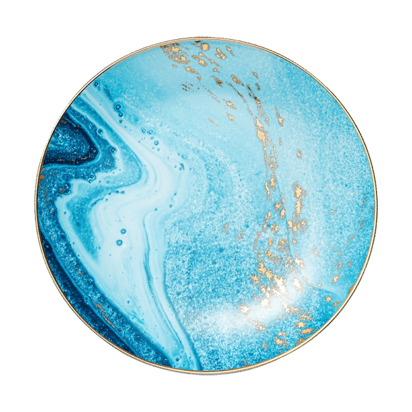 Golden Glow Blue Dinner Plate (10.5 Inch)