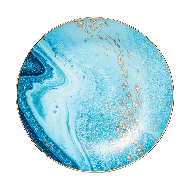 Golden Glow – Blue Dinner Plate
