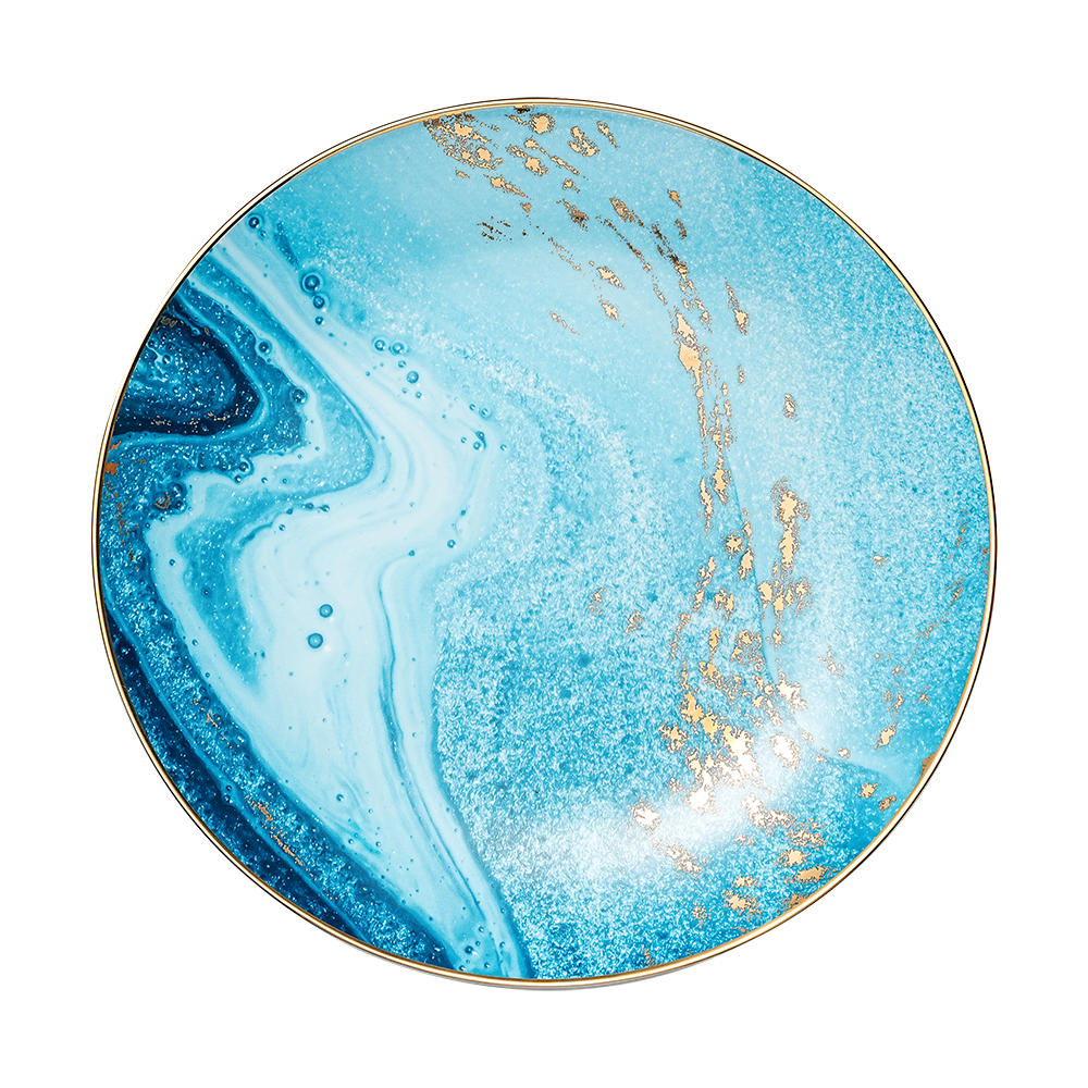 Golden Tide Ceramic Plate Set
