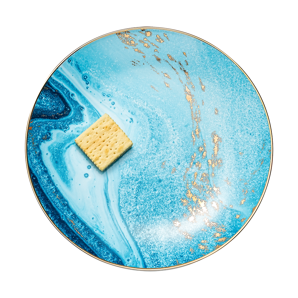 Golden Glow Blue Dinner Plate (10.5 Inch)