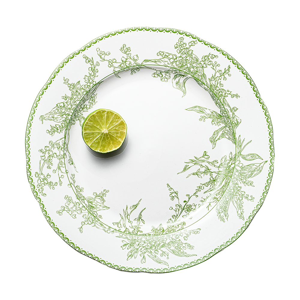 Lily of the Valley Ceramic Plate (10.5 Inch)