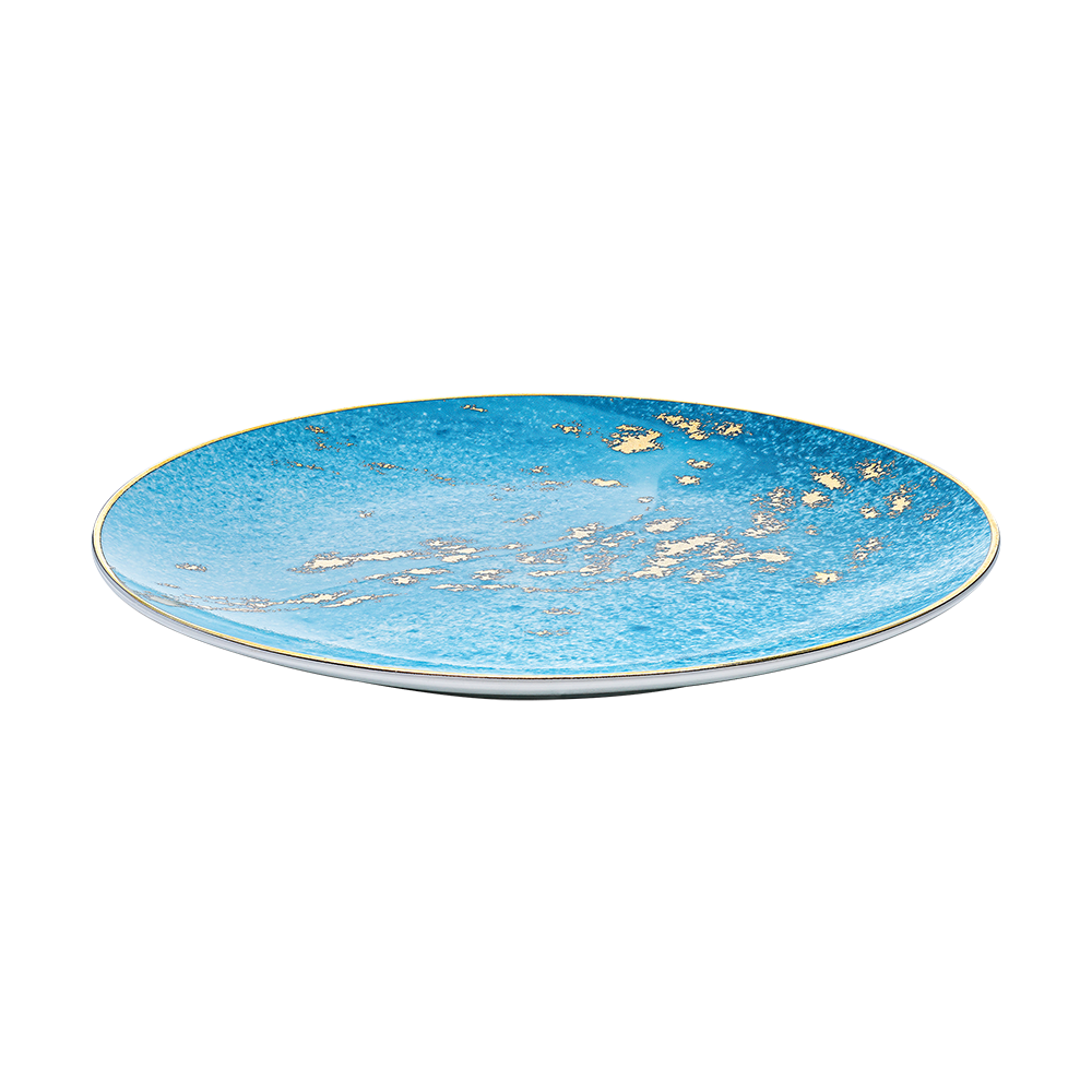 Golden Tide Ceramic Plate Set