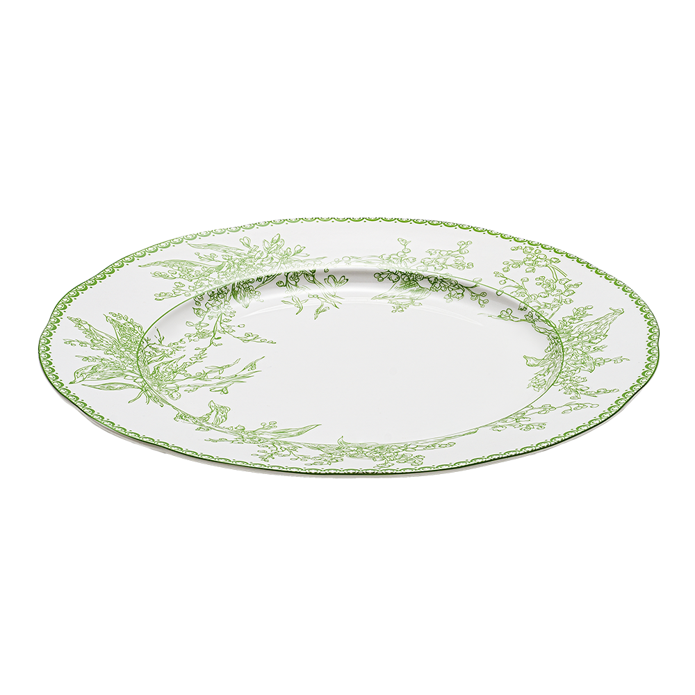 Lily of the Valley Ceramic Plate (10.5 Inch)