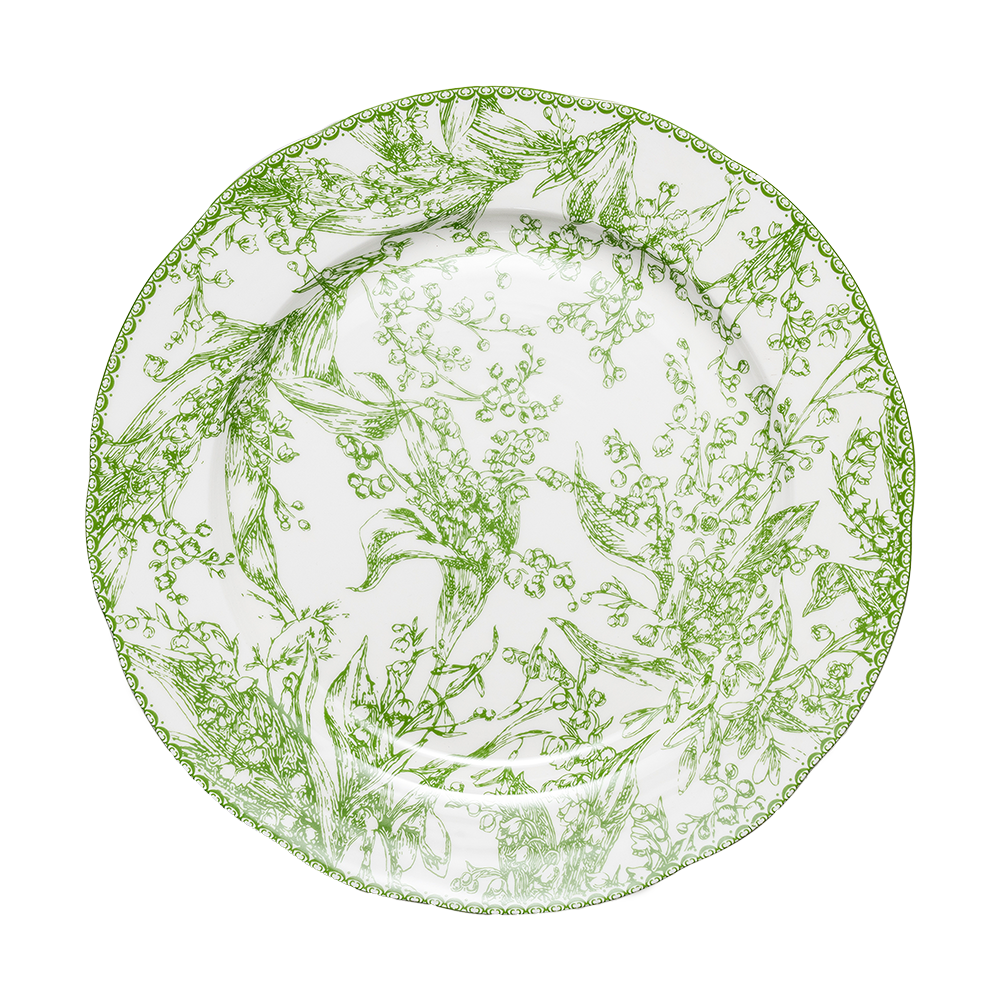 Lily of the Valley Statement Ceramic Plate (12 Inch)