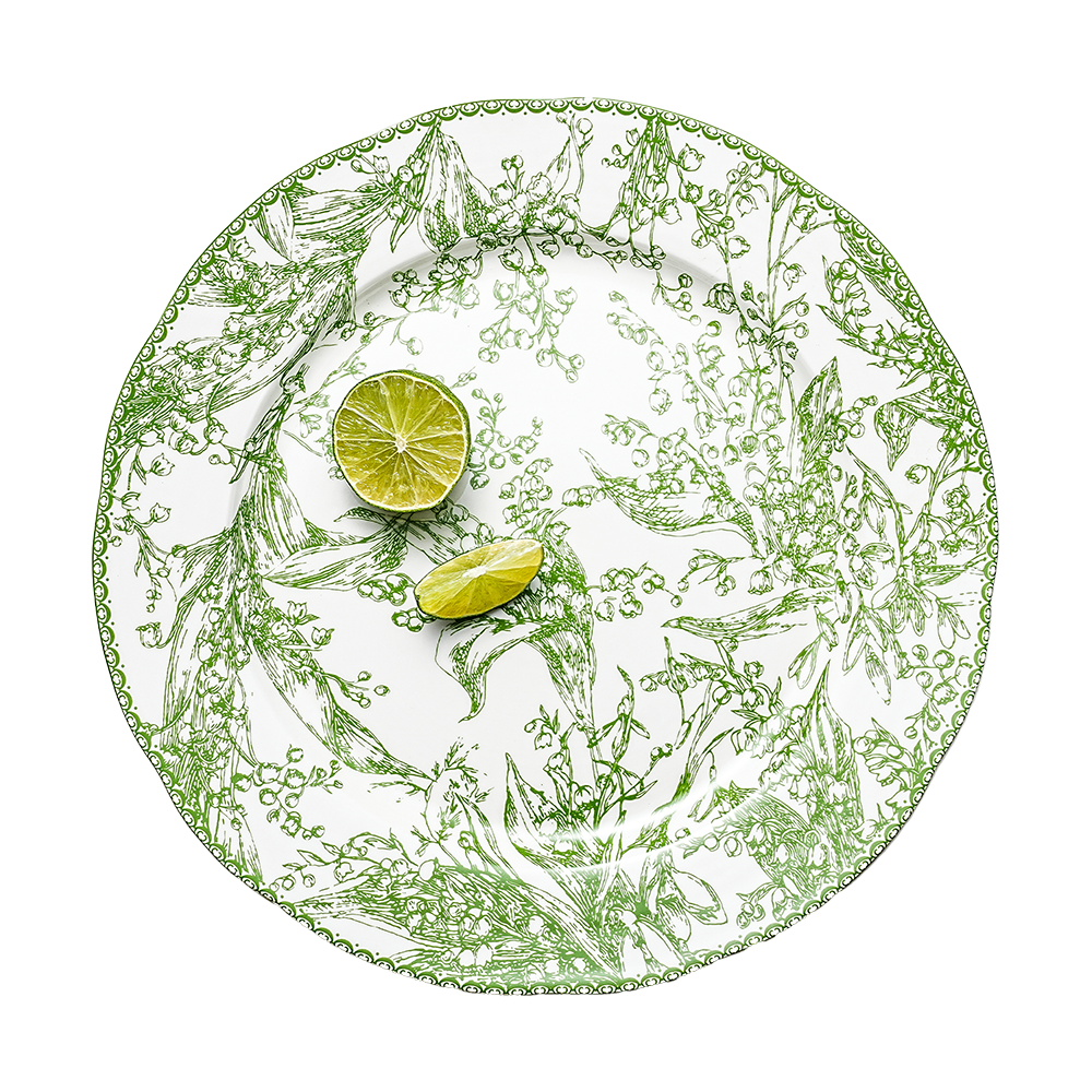 Lily of the Valley Statement Ceramic Plate (12 Inch)