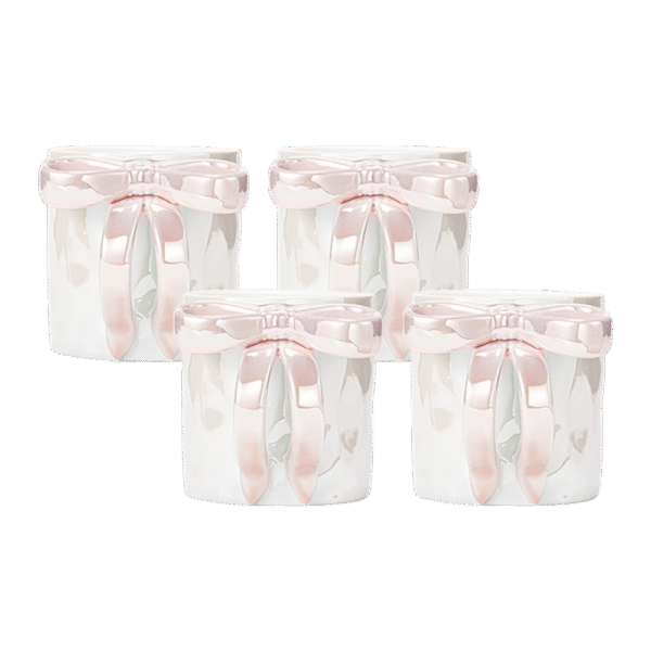 Aurora Blush Ceramic Tableware Set for 4 Mugs