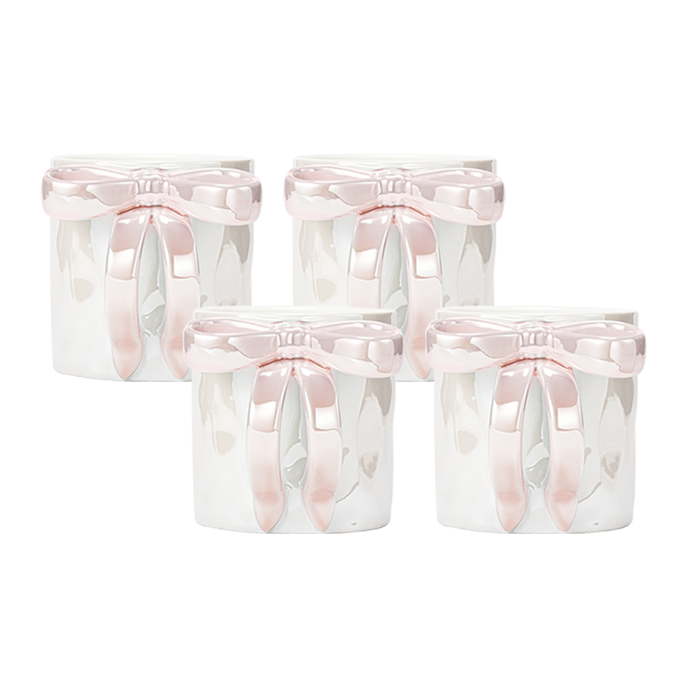Aurora Blush Ceramic Tableware Set for 4 Mugs