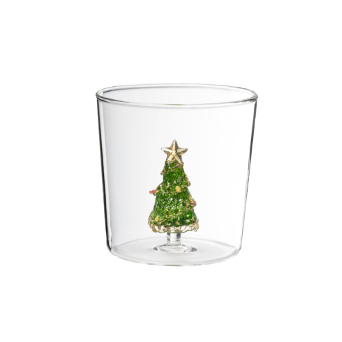 Winter Evergreen – Glass Mug Christmas