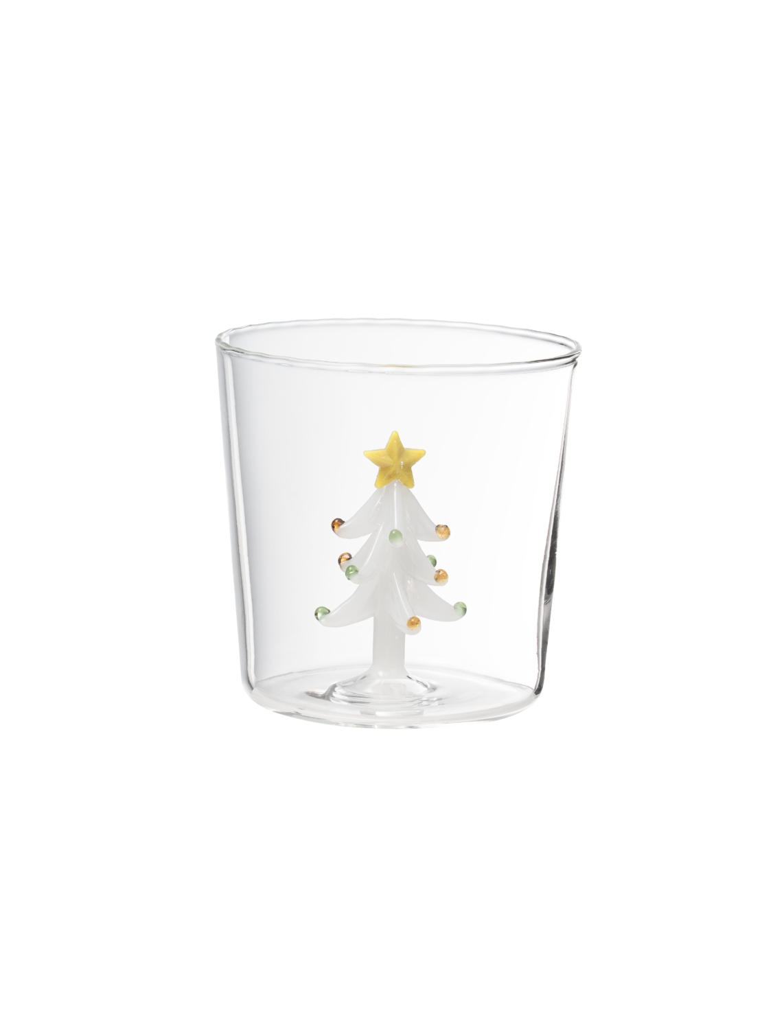 Winter Evergreen Coffee Glass