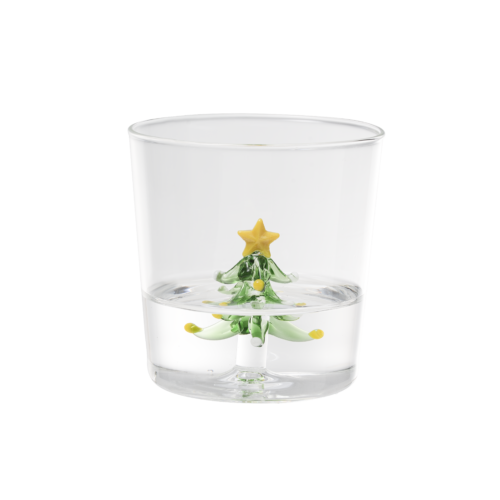 Winter Evergreen Design – Glass Mug for Tea