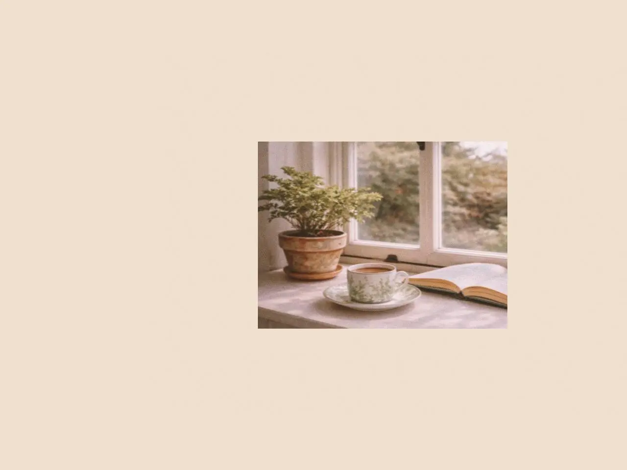 Cozy living room tea table with a lily of the valley ceramic mug and saucer, candlelight, and soft greenery creating a warm St. Patrick’s Day inspired home gathering atmosphere.