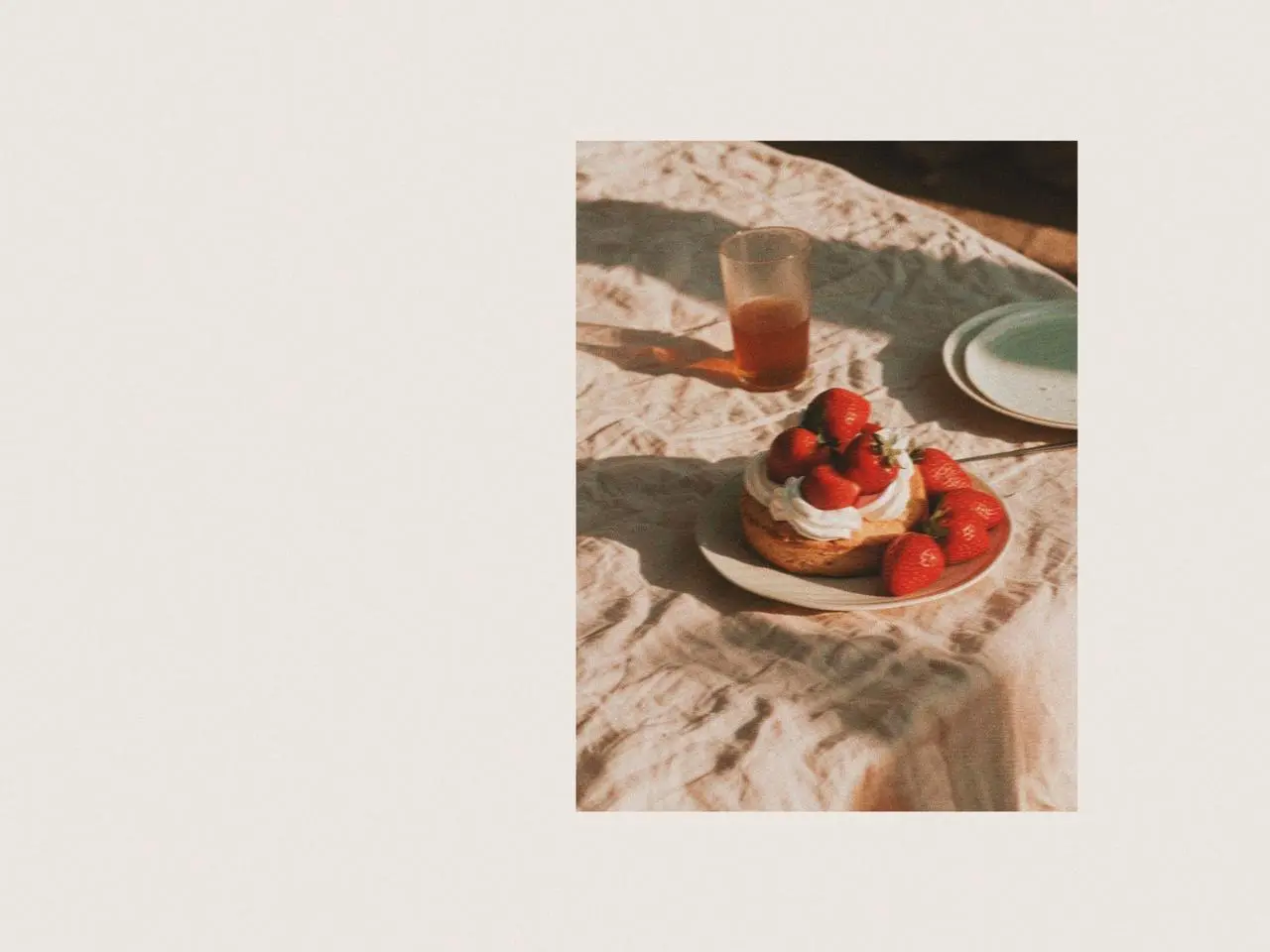 Strawberry dessert served on ceramic easter plates with fresh berries and cream, creating a sweet easter table setting inspired by strawberry fools, soft easter table decorations, and warm sunset times for March.