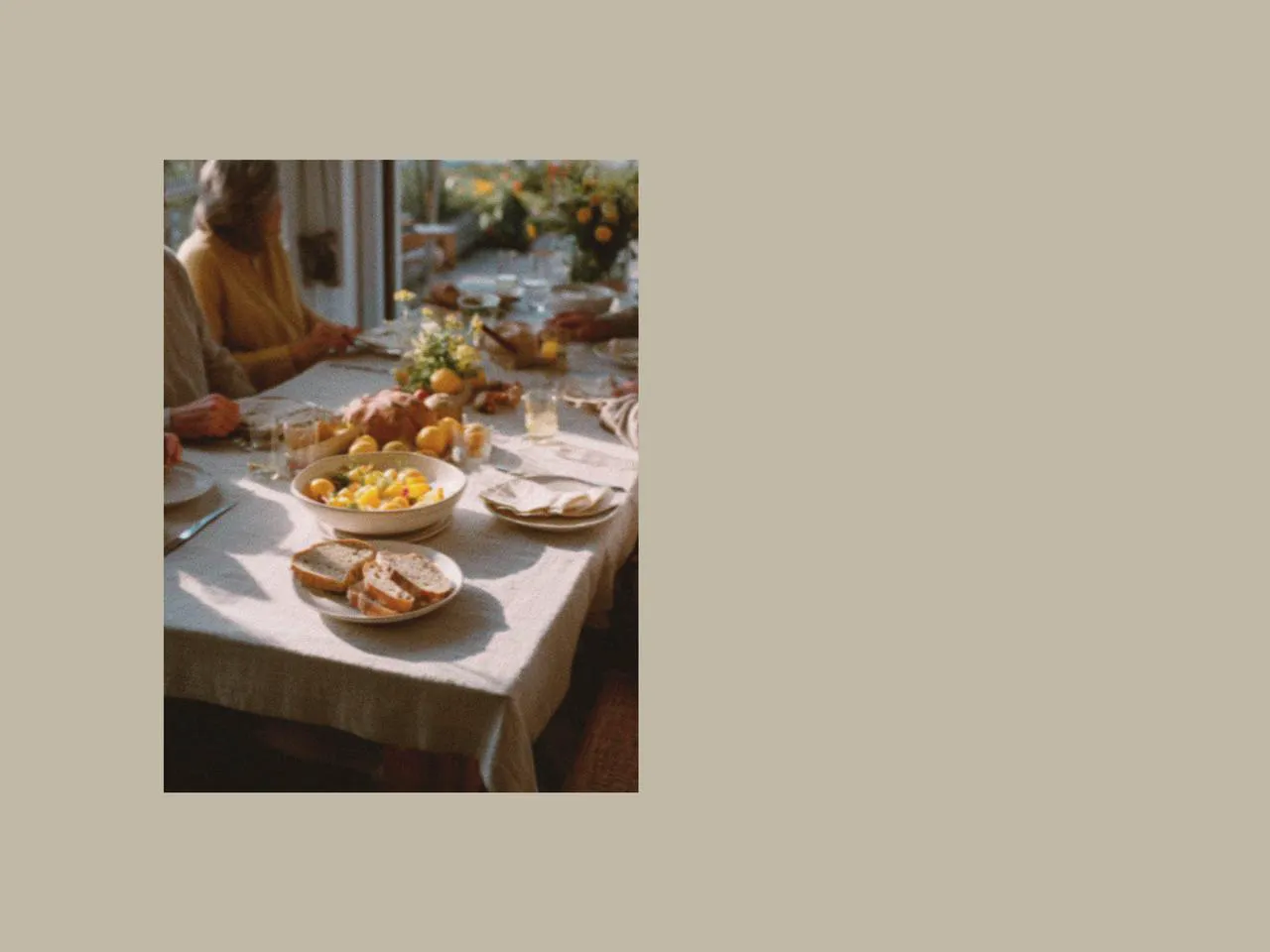 Dining table with a large salad bowl, salad plates, and picnic dinnerware, styled with simple picnic accessories and designer tableware for a fresh family picnic and fruit salad sweet meal.